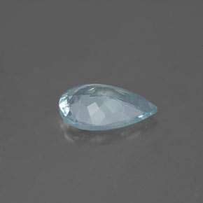 Acquamarina naturale blu da 1,28 ct, taglio a pera, VS