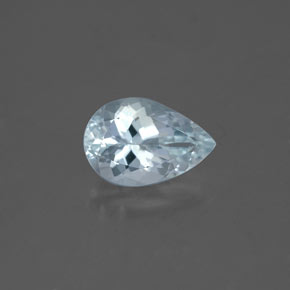 Acquamarina naturale blu da 1,29 ct, taglio a pera, VVS