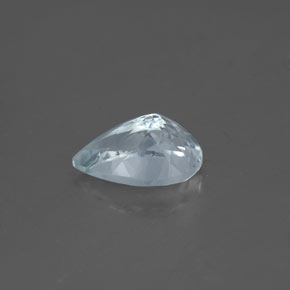 Acquamarina naturale blu da 1,29 ct, taglio a pera, VVS