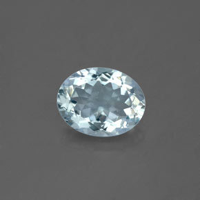 Acquamarina naturale blu da 1,61 ct, taglio ovale, VS