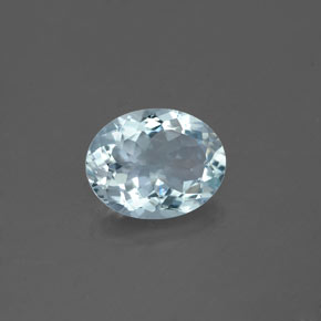 Acquamarina naturale blu da 1,61 ct, taglio ovale, VS