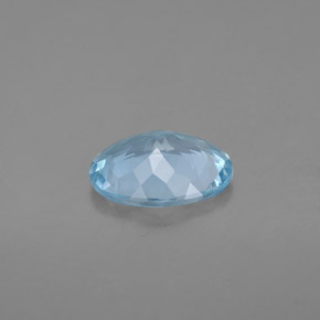 Acquamarina naturale blu da 1,37 ct, taglio ovale, VS