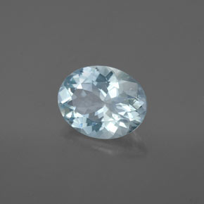 Acquamarina naturale blu da 1,66 ct, taglio ovale, VS