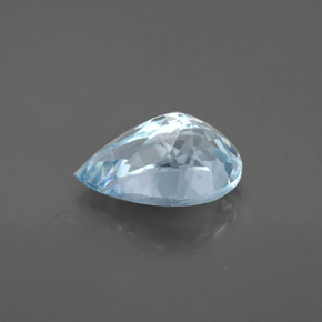 Acquamarina naturale blu da 1,34 ct, taglio a pera, VS
