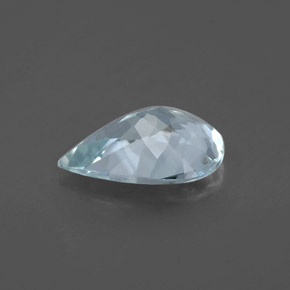 Acquamarina naturale blu da 1,36 ct, taglio a pera, VS