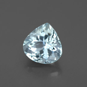 Acquamarina naturale blu da 1,25 ct, taglio a pera, VS
