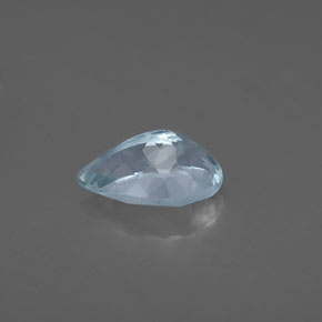 Acquamarina naturale blu da 1,22 ct, taglio a pera, VS