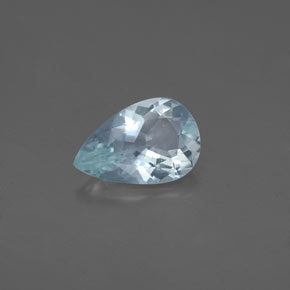 Acquamarina naturale blu da 1,07 ct, taglio a pera, VVS-VS