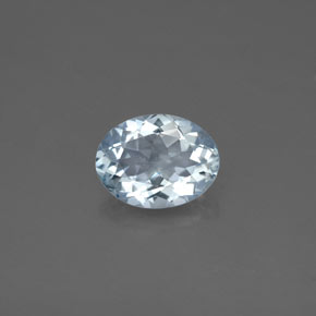 Acquamarina naturale blu da 1,17 ct, taglio ovale, VS