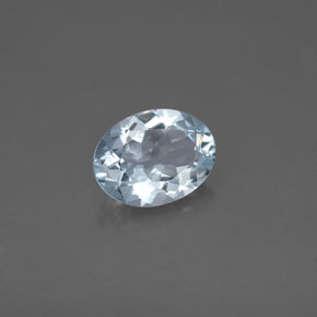 Acquamarina naturale blu da 1,17 ct, taglio ovale, VS