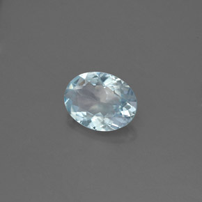Acquamarina naturale blu da 1,01 ct, taglio ovale, VVS-VS