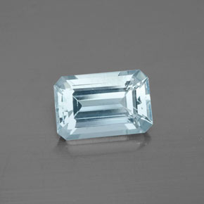 Acquamarina naturale blu da 2,34 ct, taglio smeraldo, VS-SI