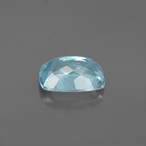 Acquamarina naturale blu da 2,77 ct, taglio a cuscino, VS-SI
