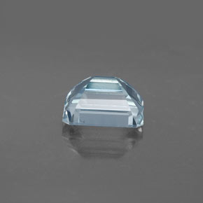 Acquamarina naturale blu da 2,73 ct, taglio smeraldo, VS