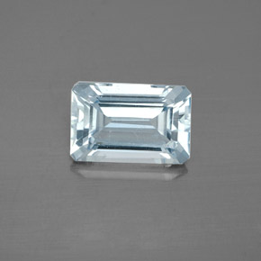 Acquamarina naturale blu da 2,47 ct, taglio smeraldo, VVS-VS
