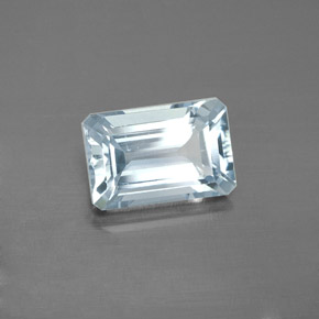 Acquamarina naturale blu da 2,47 ct, taglio smeraldo, VVS-VS