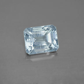 Acquamarina naturale blu da 2,46 ct, taglio smeraldo, SI