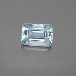 Acquamarina naturale blu da 2,01 ct, taglio smeraldo, VS