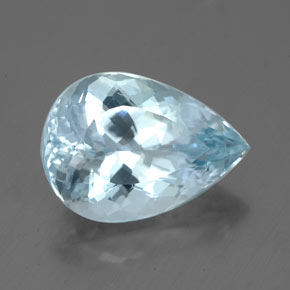 Acquamarina naturale blu da 3,68 ct, taglio a pera, VVS