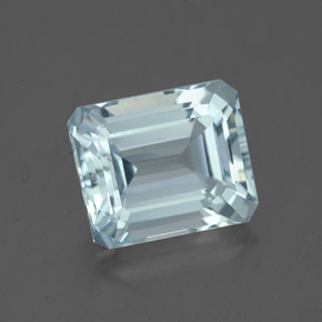 Acquamarina naturale blu da 3,15 ct, taglio smeraldo, VVS-VS