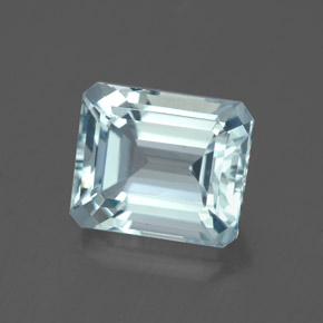 Acquamarina naturale blu da 3,15 ct, taglio smeraldo, VVS-VS