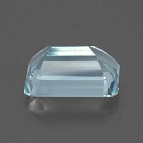 Acquamarina naturale blu da 3,20 ct, taglio smeraldo, VS