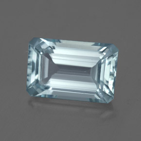 Acquamarina naturale blu da 3,19 ct, taglio smeraldo, VVS-VS