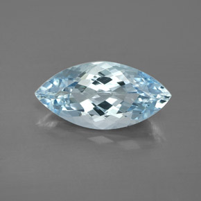 Acquamarina naturale blu da 3,74 ct, marchesa, VVS-VS