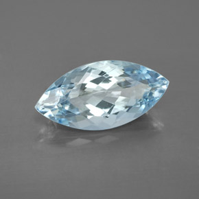 Acquamarina naturale blu da 3,74 ct, marchesa, VVS-VS