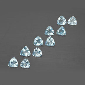 Acquamarina naturale blu da  ct, trillion, VVS-VS
