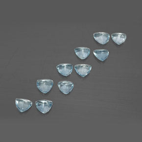 Acquamarina naturale blu da  ct, trillion, VVS-VS