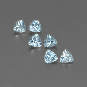 Acquamarina naturale blu da  ct, trillion, VVS-VS