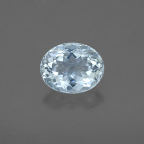 Acquamarina naturale blu da 1,66 ct, taglio ovale, VS