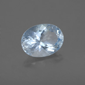Acquamarina naturale blu da 1,74 ct, taglio ovale, VS