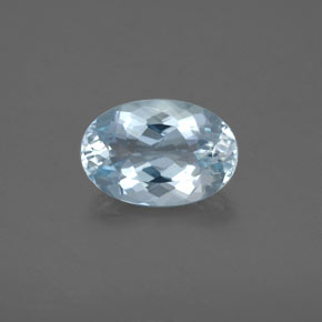 Acquamarina naturale blu da 1,67 ct, taglio ovale, VS