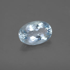 Acquamarina naturale blu da 1,67 ct, taglio ovale, VS
