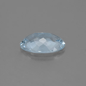 Acquamarina naturale blu da 1,23 ct, taglio ovale, VS