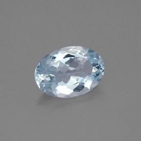 Acquamarina naturale blu da 1,32 ct, taglio ovale, SI