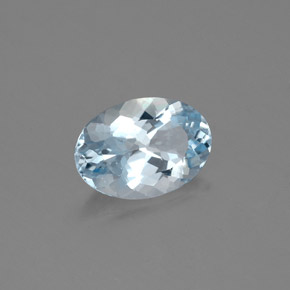 Acquamarina naturale blu da 1,16 ct, taglio ovale, VS
