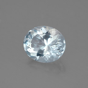 Acquamarina naturale blu da 1,74 ct, taglio ovale, VVS-VS