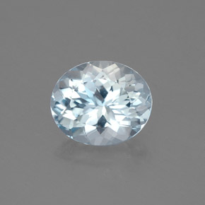 Acquamarina naturale blu da 1,74 ct, taglio ovale, VVS-VS