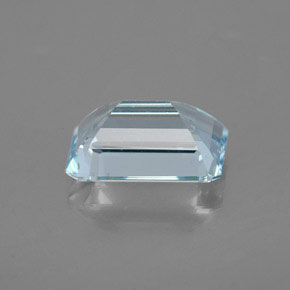 Acquamarina naturale blu da 1,90 ct, taglio smeraldo, VVS-VS