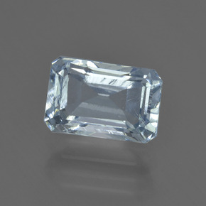Acquamarina naturale blu da 2,47 ct, taglio smeraldo, VS-SI