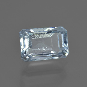 Acquamarina naturale blu da 2,47 ct, taglio smeraldo, VS-SI