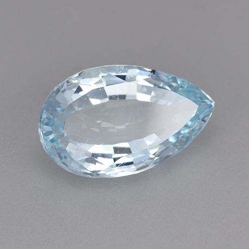 Acquamarina naturale blu da 3,62 ct, taglio a pera, SI