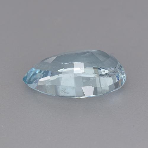 Acquamarina naturale blu da 3,62 ct, taglio a pera, SI