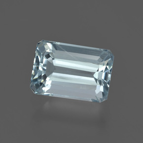 Acquamarina naturale blu da 1,92 ct, taglio smeraldo, VS