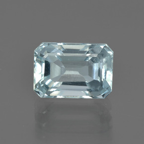 Acquamarina naturale blu da 2,07 ct, taglio smeraldo, VS