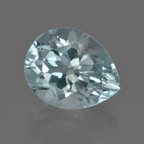 Acquamarina Celeste naturale da 7.46 ct, Forma a pera, VVS