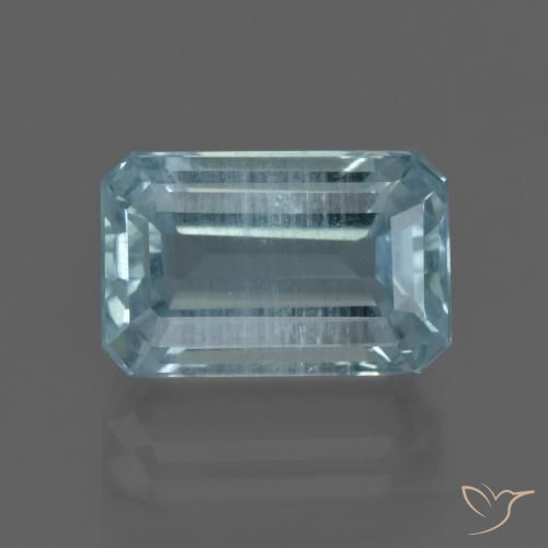 6.01ct Naturale Azzurro Acquamarina, Taglio smeraldo, VS